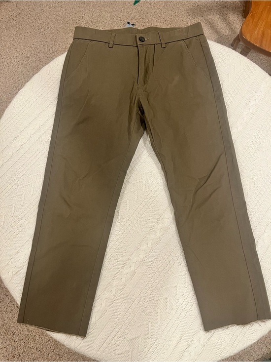 Plaid and plain Other - Plaid & Plain Men's Skinny Fit Stretch Chino Pants - Olive Green (30x28)